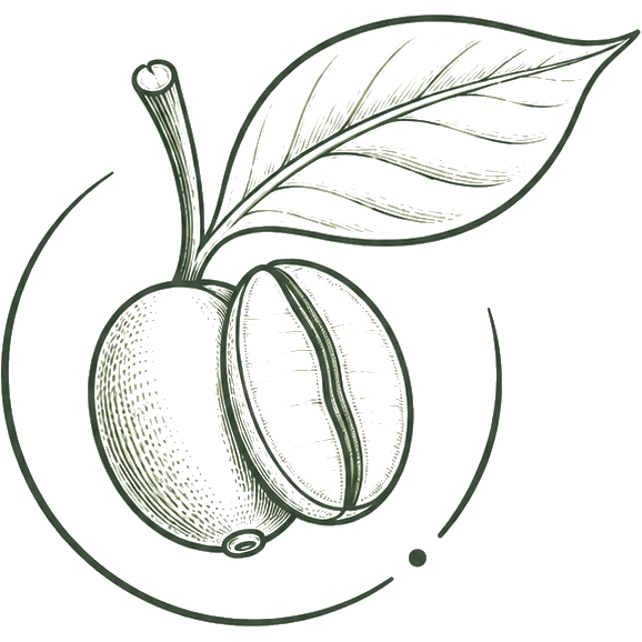 Coffee cherry with leaf